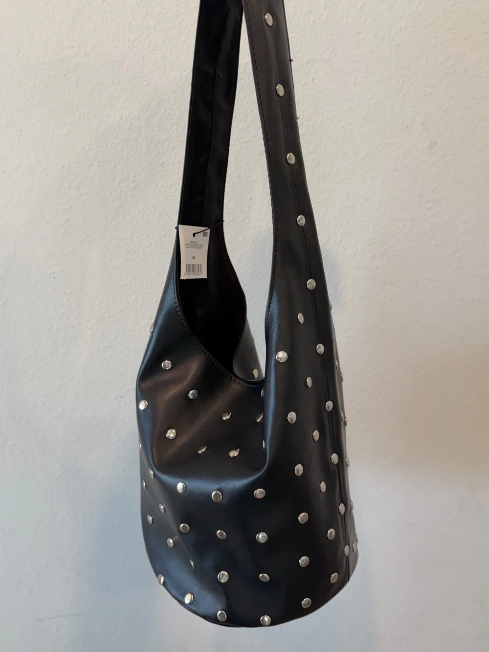Black Studded Hobo Shoulder Bag- NWT